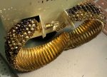 Leopard Rhinestone Hoop Earrings - Image 2