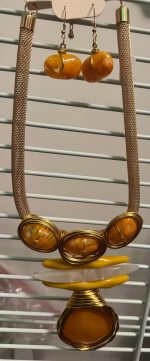 Wired Wrap Stones Necklace Set