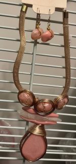 Wired Wrap Stones Necklace Set - Image 3